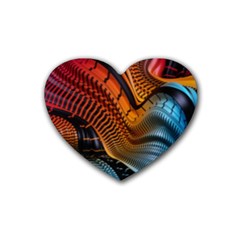 3d Rainbow Choas Heart Coaster (4 pack) 