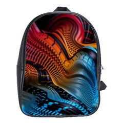 3d Rainbow Choas School Bag (Large)