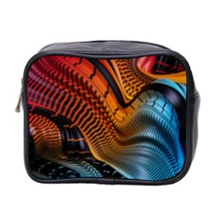 3d Rainbow Choas Mini Toiletries Bag (Two Sides)