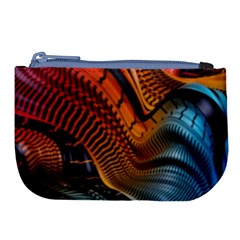 3d Rainbow Choas Large Coin Purse