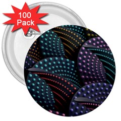 Fractal Sells 3  Buttons (100 Pack) 