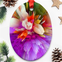 Poppy Flower Ornament (oval) by Sparkle