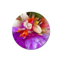 Poppy Flower Magnet 3  (round) by Sparkle