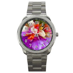 Poppy Flower Sport Metal Watch by Sparkle