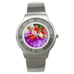 Poppy Flower Stainless Steel Watch by Sparkle