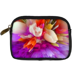 Poppy Flower Digital Camera Leather Case by Sparkle