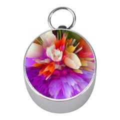 Poppy Flower Mini Silver Compasses by Sparkle