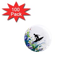 Nature Surfing 1  Mini Magnets (100 Pack)  by Sparkle