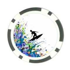 Nature Surfing Poker Chip Card Guard by Sparkle