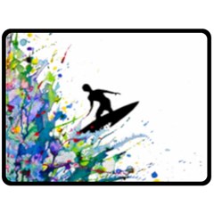 Nature Surfing Fleece Blanket (large)  by Sparkle