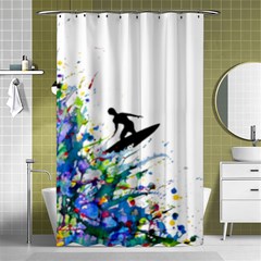 Nature Surfing Shower Curtain 48  X 72  (small)  by Sparkle