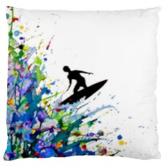 Nature Surfing Standard Flano Cushion Case (one Side) by Sparkle