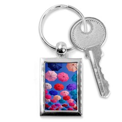 Rainbow Umbrella Key Chain (rectangle) by Sparkle