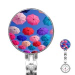 Rainbow Umbrella Stainless Steel Nurses Watch Front