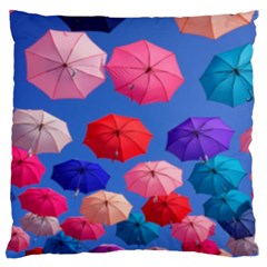 Rainbow Umbrella Standard Flano Cushion Case (two Sides) by Sparkle