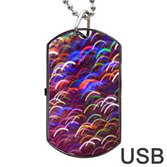 Fractal Rings Dog Tag Usb Flash (two Sides) by Sparkle