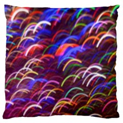 Fractal Rings Large Cushion Case (one Side) by Sparkle