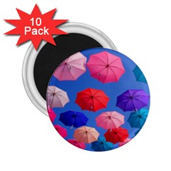 Rainbow Umbrella 2 25  Magnets (10 Pack)  by Sparkle