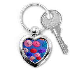 Rainbow Umbrella Key Chain (heart) by Sparkle