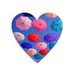 Rainbow Umbrella Heart Magnet by Sparkle