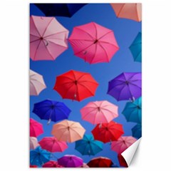 Rainbow Umbrella Canvas 12  X 18  by Sparkle