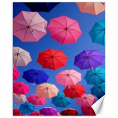 Rainbow Umbrella Canvas 11  X 14  by Sparkle