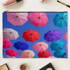 Rainbow Umbrella Cosmetic Bag (xxxl) by Sparkle