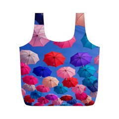 Rainbow Umbrella Full Print Recycle Bag (m) by Sparkle