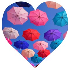 Rainbow Umbrella Wooden Puzzle Heart by Sparkle