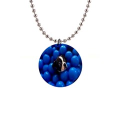 Cute Balls Puppy 1  Button Necklace by Sparkle