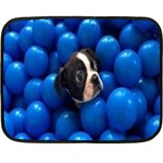 Cute Balls Puppy Double Sided Fleece Blanket (Mini)  35 x27  Blanket Front