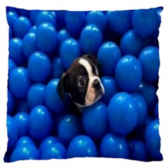 Cute Balls Puppy Large Flano Cushion Case (two Sides) by Sparkle