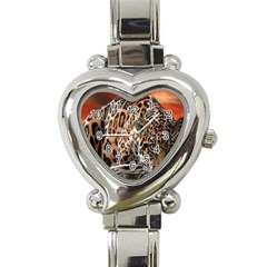 Nature With Tiger Heart Italian Charm Watch