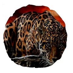 Nature With Tiger Large 18  Premium Round Cushions by Sparkle