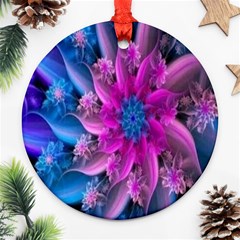 Fractal Flower Ornament (round) by Sparkle