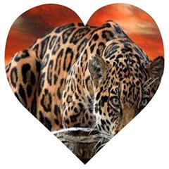 Nature With Tiger Wooden Puzzle Heart by Sparkle