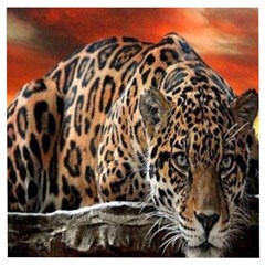 Nature With Tiger Wooden Puzzle Square by Sparkle