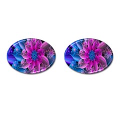 Fractal Flower Cufflinks (oval) by Sparkle