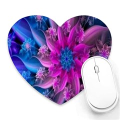 Fractal Flower Heart Mousepads by Sparkle