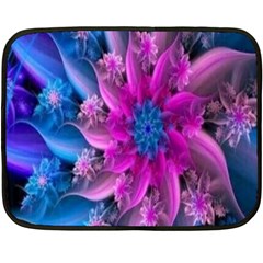 Fractal Flower Fleece Blanket (mini) by Sparkle