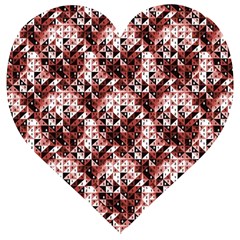 Digital Checkboard Wooden Puzzle Heart by Sparkle