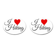 I Hiking Cufflinks (oval) by FunnyStatementsandSlogans