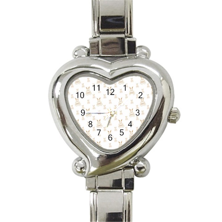 Happy Easter Motif Print Pattern Heart Italian Charm Watch