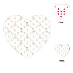 Happy Easter Motif Print Pattern Playing Cards Single Design (heart)