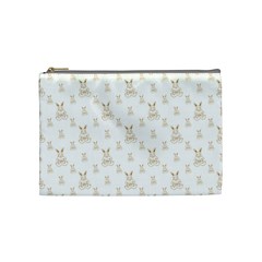 Happy Easter Motif Print Pattern Cosmetic Bag (medium) by dflcprintsclothing