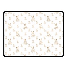 Happy Easter Motif Print Pattern Double Sided Fleece Blanket (small) 