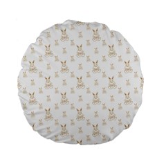 Happy Easter Motif Print Pattern Standard 15  Premium Flano Round Cushions