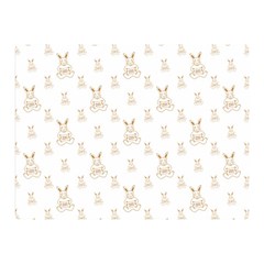 Happy Easter Motif Print Pattern Double Sided Flano Blanket (mini) 