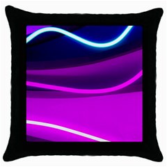 Neon Wonder  Throw Pillow Case (black) by essentialimage