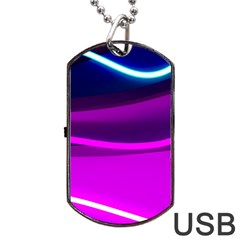 Neon Wonder  Dog Tag Usb Flash (one Side) by essentialimage